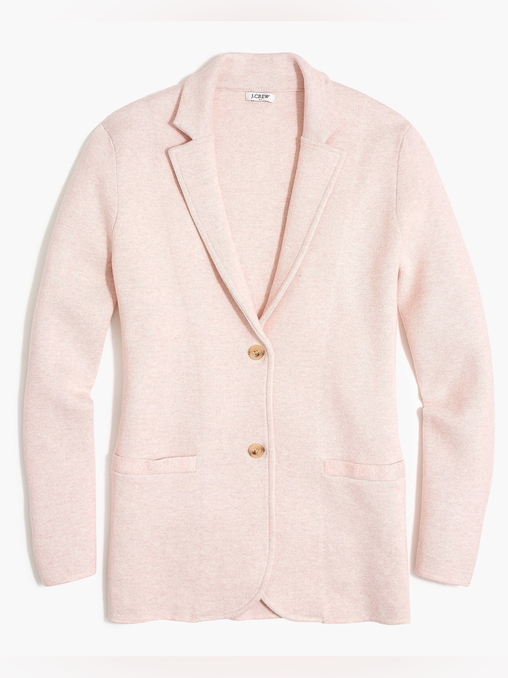 NWT J. Crew Factory Sweater Blazer 100% Cotton In Pink Heather Quartz Medium